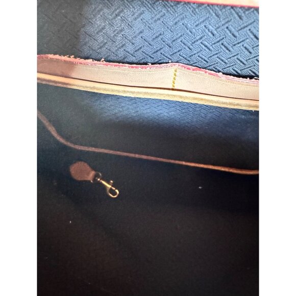 Dooney & Bourke USA Burgundy Canvas Tan Leather Backpack Purse AWL Duck Vintage - Picture 9 of 11